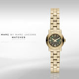 Buy Shop Marc Jacobs Amy Mother of Pearl Black Dial Gold Steel Strap Watch for Women - MBM3275 USA Online