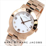 Buy Shop Marc Jacobs Mini Amy White Dial Rose Gold Steel Strap Watch for Women - MBM3078 USA Online