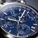Buy Shop Tissot PRC 200 Chronograph Quartz Blue Dial Silver Steel Strap Watch For Men - T114.417.11.047.00 USA Online