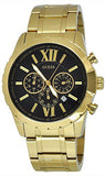 Buy Shop Guess Optic Multifunction Black Dial Gold Steel Strap Watch for Men - W0193G1 USA Online