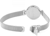 Calvin Klein Authentic Black Dial Silver Mesh Bracelet Watch for Women - K8G23121