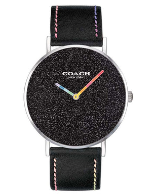 Buy Shop Coach Perry Black Dial Black Leather Strap Watch for Women - 14503033 USA Online