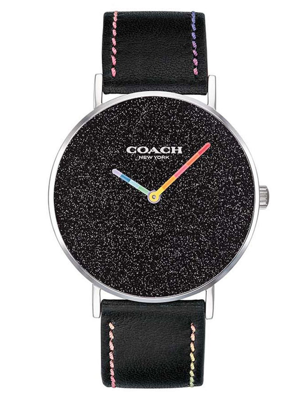 Buy Shop Coach Perry Black Dial Black Leather Strap Watch for Women - 14503033 USA Online