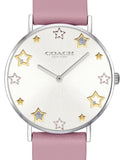 Buy Shop Coach Perry Mother of Pearl White Dial Pink Leather Strap Watch for Women - 14503243 USA Online