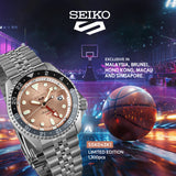 Buy Shop Seiko 5 Sports GMT Thong Sia Limited Edition Brown Dial Silver Steel Strap Watch for Men - SSK043K1 USA Online