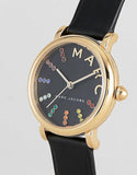 Buy Shop Marc Jacobs Roxy Black Dial Black Leather Strap Watch for Women - MJ1592 USA Online