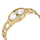 Buy Shop Calvin Klein Stately Silver Dial Gold Steel Strap Watch for Women - K3G23526 USA Online