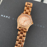 Buy Shop Marc Jacobs Henry Rose Gold Dial Rose Gold Steel Strap Watch for Women - MBM3278 USA Online