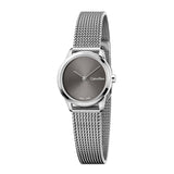 Buy Shop Calvin Klein Minimal Grey Dial Silver Mesh Bracelet Watch for Women - K3M231Y3 USA Online