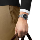 Buy Shop Tissot Le Locle Powermatic 80 Black Dial Silver Steel Strap Watch For Men - T006.407.11.052.00 USA Online