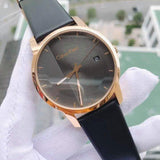 Buy Shop Calvin Klein City Quartz Grey Dial Black Leather Strap Watch for Men - K2G2G6C3 USA Online