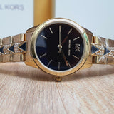 Buy Shop Michael Kors Runway Mercer Quartz Black Dial Two Tone Steel Strap Watch For Women - MK6672 USA Online