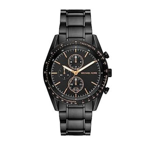 Buy Shop Michael Kors Warren Chronograph Black Dial Black Steel Strap Watch For Men - MK9113 USA Online