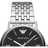 Buy Shop Emporio Armani Kappa Black Dial Silver Steel Strap Watch For Men - AR11152 USA Online
