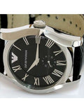 Buy Shop Emporio Armani Velente Black Dial Black Leather Strap Watch For Women - AR0644 USA Online