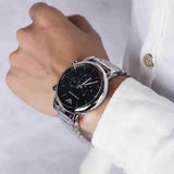 Buy Shop Emporio Armani Luigi Black Dial Silver Steel Strap Watch For Men - AR1894 USA Online