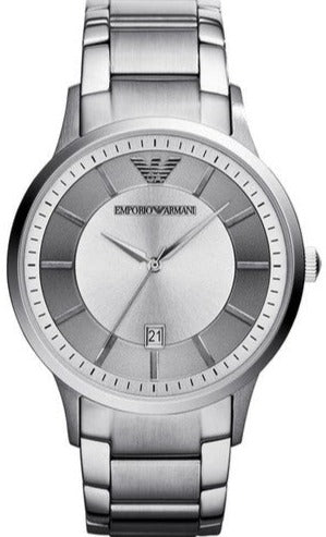 Buy Shop Emporio Armani Classic Quartz Silver Dial Silver Steel Strap Watch For Men - AR2478 USA Online