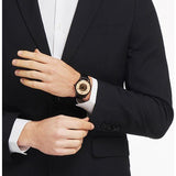 Buy Shop Emporio Armani Meccanico White Dial Black Leather Strap Watch For Men - AR1923 USA Online