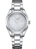 Buy Shop Emporio Armani Valeria Quartz Mother of Pearl Dial Silver Steel Strap Watch For Women - AR11030 USA Online