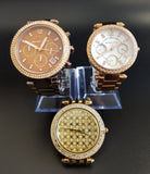 Buy Shop Michael Kors Parker Chronograph Brown Dial Brown Steel Strap Watch For Women - MK5578 USA Online