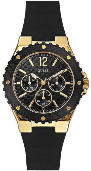 Buy Shop Guess Overdrive Black Dial Black Rubber Strap Watch for Women - W0149L4 USA Online