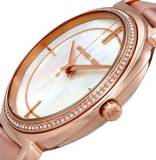 Buy Shop Michael Kors Cinthia Mother of Pearl Dial Pink Leather Strap Watch for Women - MK2663 USA Online