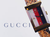 Buy Shop Gucci G-Frame Mother of Pearl Dial Brown Leather Snakeskin Strap Watch For Women - YA147402 USA Online