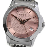 Gucci G Timeless Pink Dial Silver Steel Strap Watch For Women - YA126524