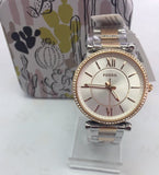Buy Shop Fossil Carlie Silver Dial Two Tone Steel Strap Watch for Women - ES4342 USA Online