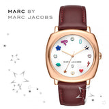 Buy Shop Marc Jacobs Mandy White Dial Brown Leather Strap Watch for Women - MJ1598 USA Online