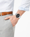 Buy Shop Fossil Grant Chronograph Black Dial Silver Steel Strap Watch for Men - FS4736 USA Online