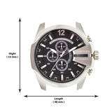 Buy Shop Diesel Mega Chief Chronograph Black Dial Brown Leather Strap Watch For Men - DZ4290 USA Online