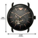 Buy Shop Emporio Armani Automatic Multifunction Black Dial Black Mesh Bracelet Watch For Men - AR60025 USA Online