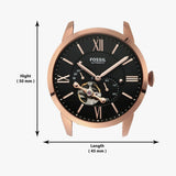 Buy Shop Fossil Townsman Automatic Black Dial Black Leather Strap Watch for Men - ME3170 USA Online