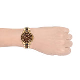 Buy Shop Michael Kors Everest Chronograph Brown Dial Two Tone Steel Strap Watch For Women - MK6973 USA Online