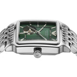 Emporio Armani Meccanico Automatic Green Dial Silver Steel Strap Watch For Men - AR60067