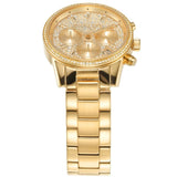 Buy Shop Michael Kors Ritz Chronograph Gold Dial Gold Steel Strap Watch For Women - MK7310 USA Online