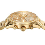 Buy Shop Michael Kors Ritz Chronograph Gold Dial Gold Steel Strap Watch For Women - MK7310 USA Online