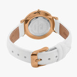 Buy Shop Daniel Wellington Classic Petite Bondi Black Dial White Leather Strap Watch For Women - DW00100283 USA Online