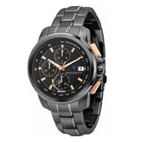 Maserati Successo Solar Black Dial Grey Steel Strap Watch For Men - R8873645001