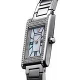 Emporio Armani Empire Mother of Pearl Dial Silver Steel Strap Watch For Women - AR11625