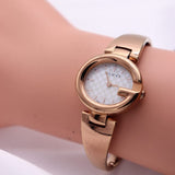 Buy Shop Gucci Guccisima Quartz Mother of Pearl White Dial Rose Gold Steel Strap Watch for Women - YA134512 USA Online