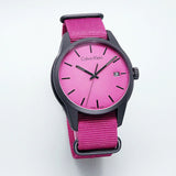 Buy Shop Calvin Klein Tone Maroon Dial Maroon NATO Strap Watch for Men - K7K514UP USA Online