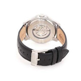 Buy Shop Fossil Grant Automatic Skeleton White Dial Black Leather Strap Watch for Men - ME3101 USA Online