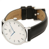 Buy Shop Daniel Wellington Dapper Sheffield White Dial Black Leather Strap Watch For Men - DW00100088 USA Online