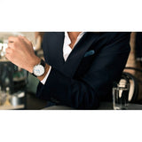 Buy Shop Daniel Wellington Dapper Sheffield White Dial Black Leather Strap Watch For Men - DW00100088 USA Online