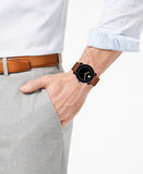 Buy Shop Movado Bold Black Dial Brown Leather Strap Watch For Men - 3600305 USA Online
