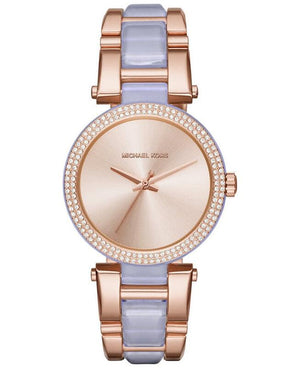 Buy Shop Michael Kors Delray Rose Gold Dial Two Tone Steel Strap Watch for Women - MK4319 USA Online