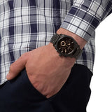 Buy Shop Fossil Machine Chronograph Black Dial Black Steel Strap Watch for Men - FS4682 USA Online