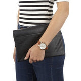 Buy Shop Fossil Boyfriend Chronograph White Dial Brown Leather Strap Watch for Women - ES3837 USA Online